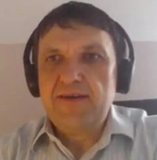 person human face headphones