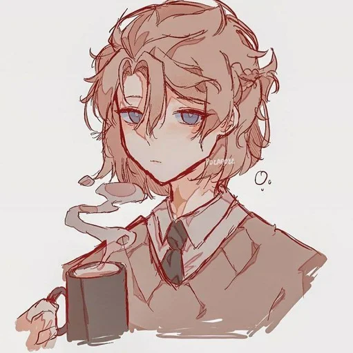 аниме эскиз иллюстрация