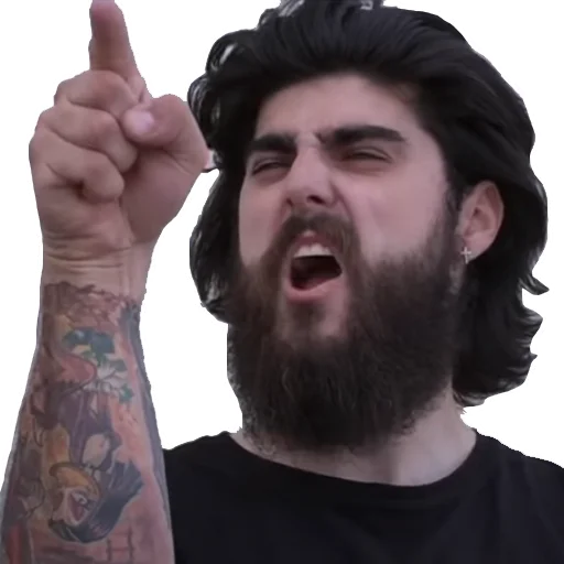 human beard flesh person