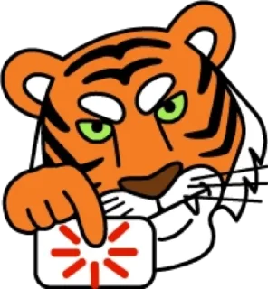 Sticker Тигр @modnyashki_vip - 9