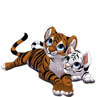 Sticker Tigers love - 1
