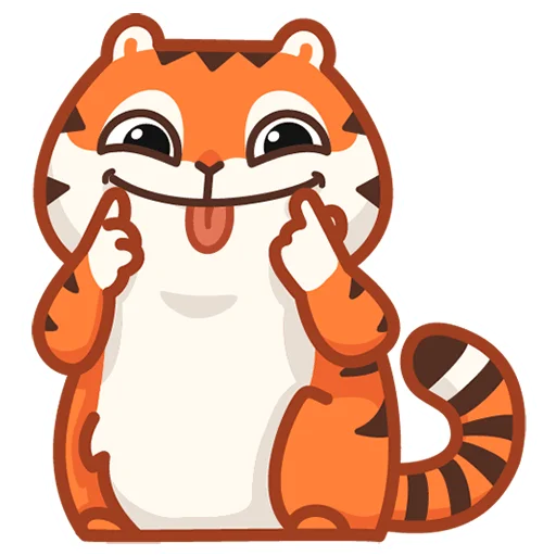 Тигрёнок Персик (@TgSticker) - клипарт