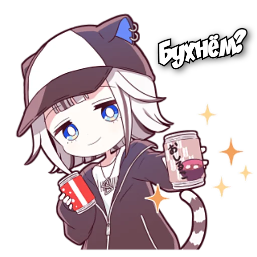 Sticker Тигр-тян @nyasticks - 3