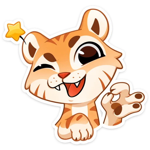Тигриску @stickers_vk - 