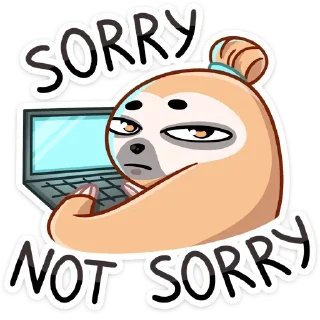 Sticker Ленивец Тим (@TgSticker) - 10