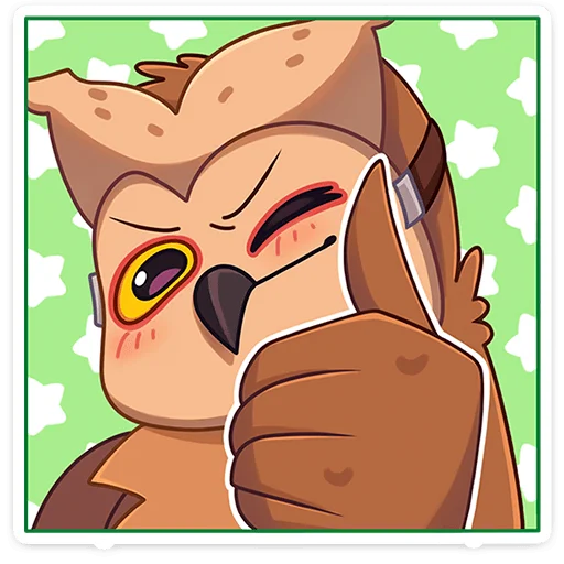 Совушка Tiny Bunny - @stickers_vk - 