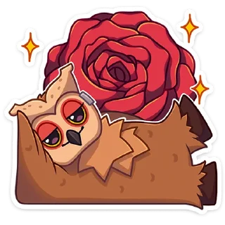 Стикер Совушка Tiny Bunny - @stickers_vk - 10