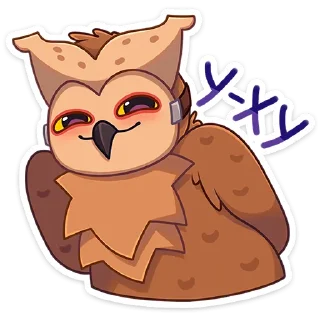 Стикер Совушка Tiny Bunny - @stickers_vk - 5