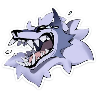 Стикер Волчик - @stickers_vk - 5