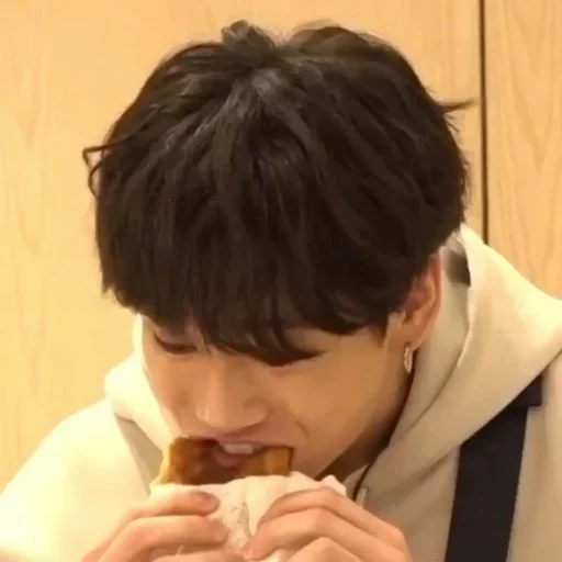 person eating clothing