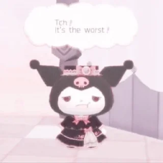 Стикер ⩨ ♡ 🍡 ❛ Kuromi : : @yoongicuteacr ꒷꒦ - 6