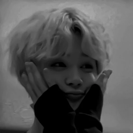 human face black and white portrait