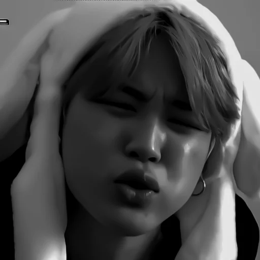 black and white human face portrait