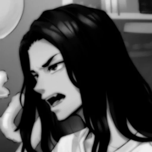 human face black and white lip