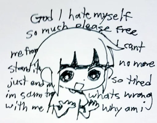 handwriting sketch text