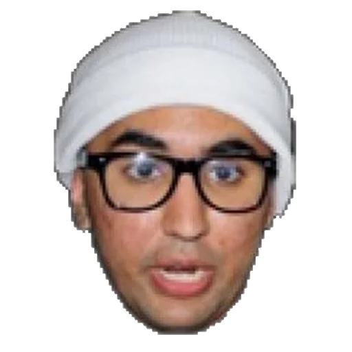 human face glasses forehead