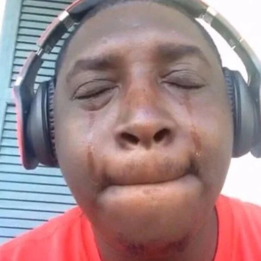 headphones person human face