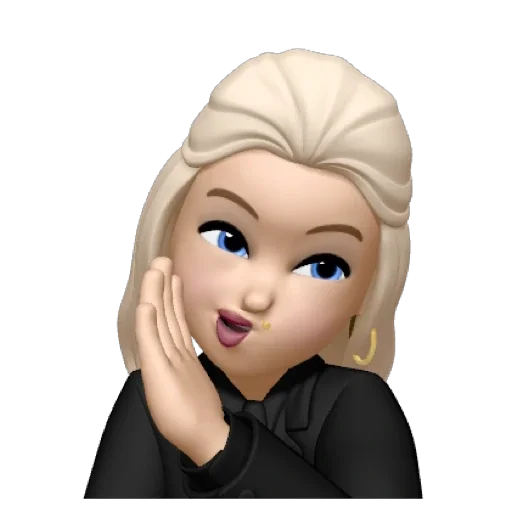 cartoon human face figurine