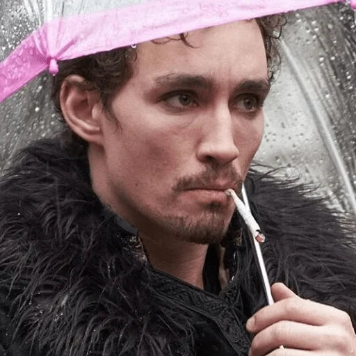 person human face holding