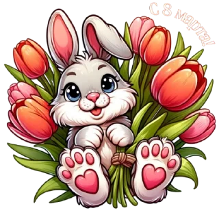 Sticker 8 марта - 9