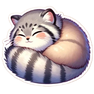 Sticker Манул от @umamari - 4