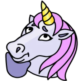 Sticker smile_unicorn @Sanjar1950 - 0