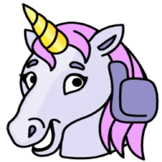 Sticker smile_unicorn @Sanjar1950 - 7