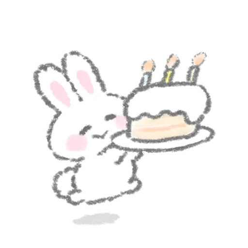 эскиз мультфильм кролик