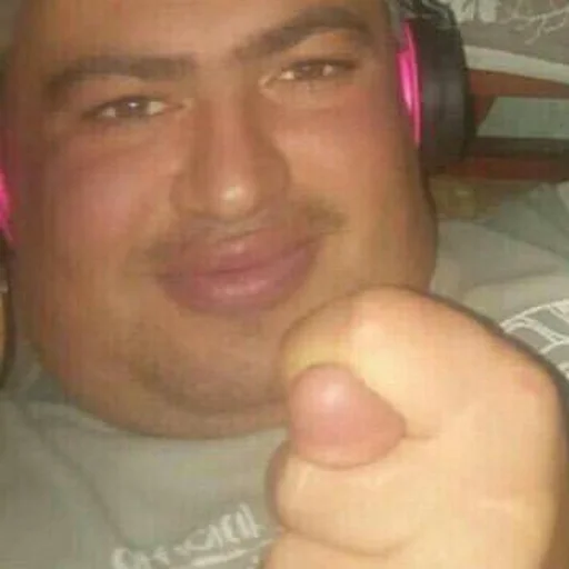 person human face headphones