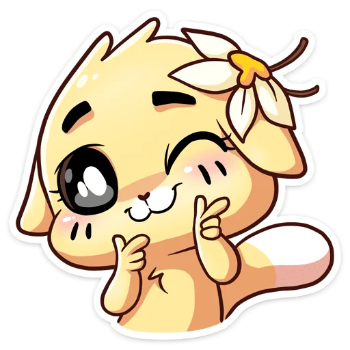 Ванилька без надписей @stickers_vk - 