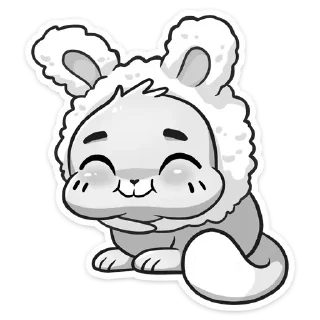 Стикер Ванилька Серая @tgsticker @UUWW44 - 9