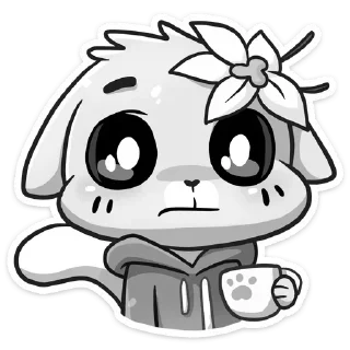 Стикер Ванилька Серая @tgsticker @UUWW44 - 7