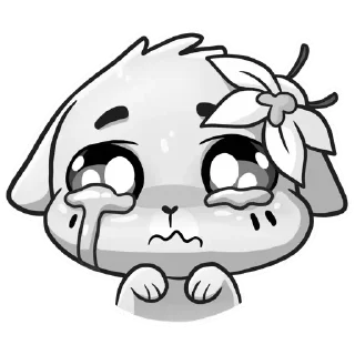 Стикер Ванилька Серая @tgsticker @UUWW44 - 1