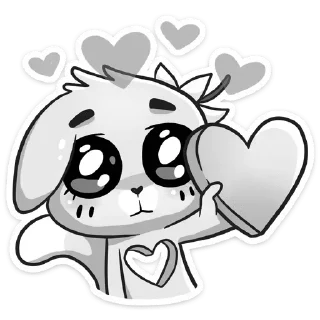 Стикер Ванилька Серая @tgsticker @UUWW44 - 2