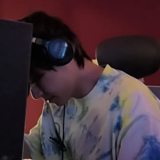 person headphones goggles