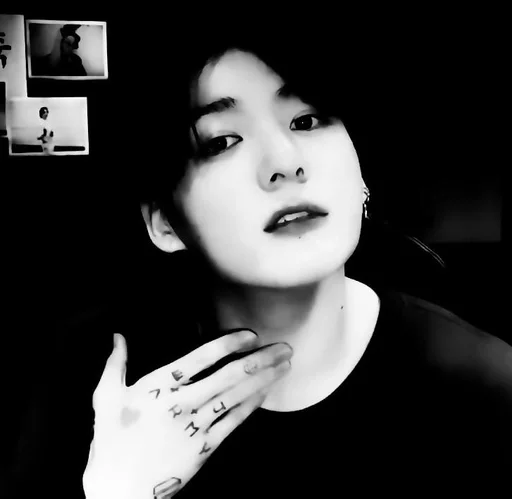 black and white person human face