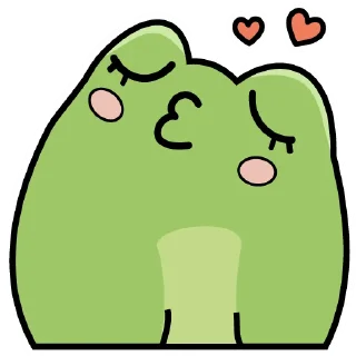 Стикер Cute frog 🐸 - 0
