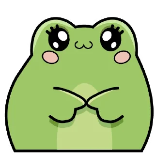 Стикер Cute frog 🐸 - 2