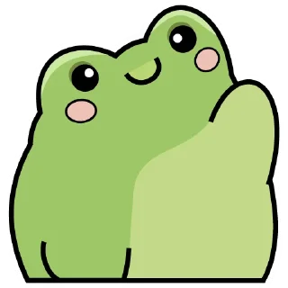 Стикер Cute frog 🐸 - 3