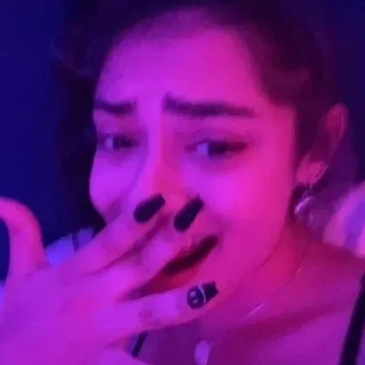 person human face magenta