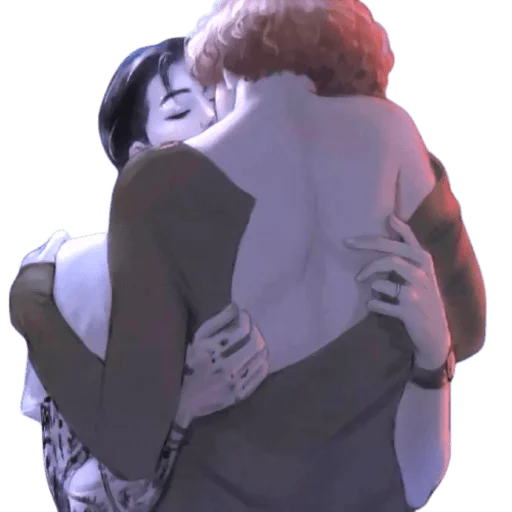 kiss person art