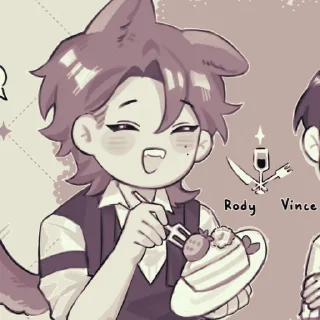 Sticker •°*Vincent🍽 X Rody📞 — Dead plate!*°• - 5