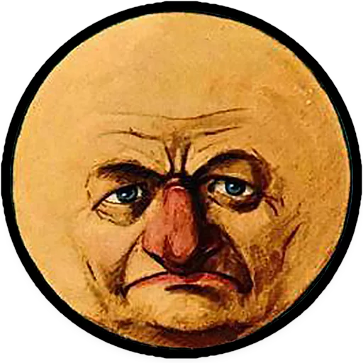 Sticker Moons from vintage postcards - 8