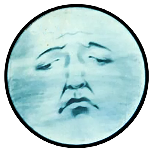 Sticker Moons from vintage postcards - 2