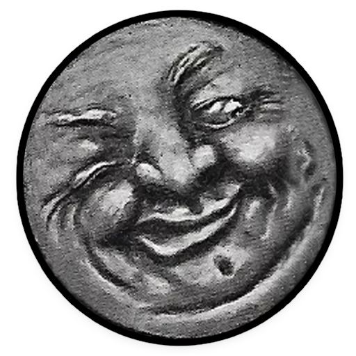 Sticker Moons from vintage postcards - 1