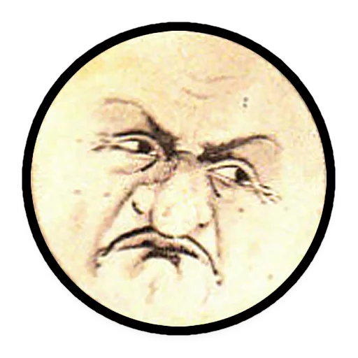 Sticker Moons from vintage postcards - 0