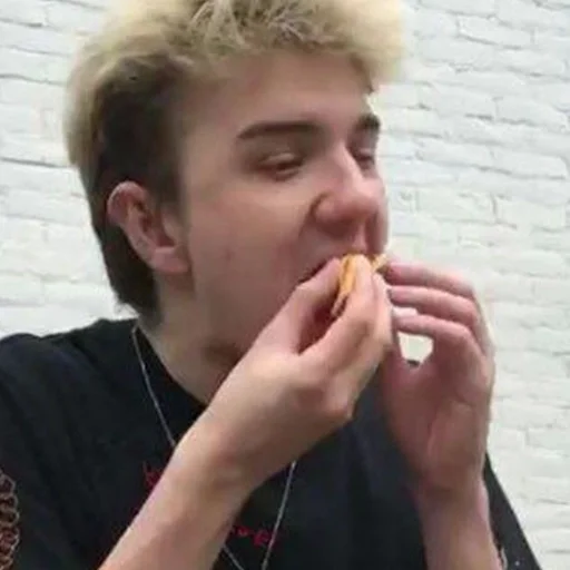 person human face eating