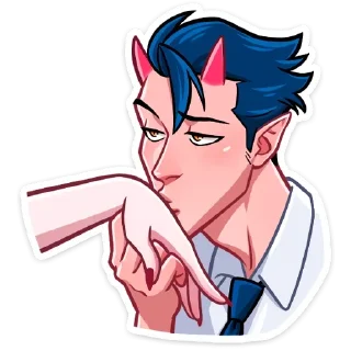 Sticker Дьявол и Дьяволица @colored_emotions - 5