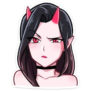 Sticker Дьявол и Дьяволица @colored_emotions - 7