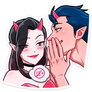 Sticker Дьявол и Дьяволица @colored_emotions - 6